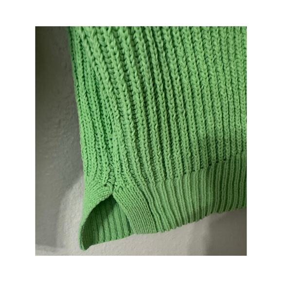 Aerie Beyond Chenille Green Mockneck Knit Sweater Fresh Green Size XS - Picture 3 of 8